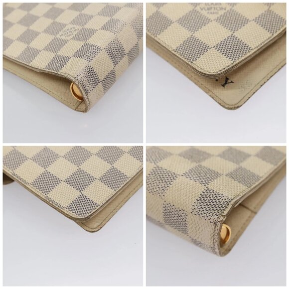 LOUIS VUITTON Damier Azur Agenda MM Day Planner Cover R20707 LV Auth BD009 - Picture 15 of 16